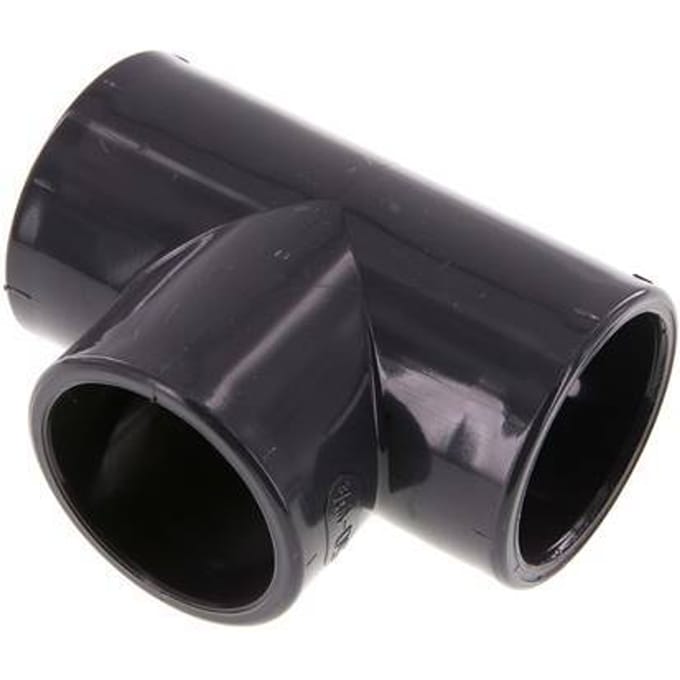 PVC T-stuk fitting Lijmmof 50x62mm [2 stuks]