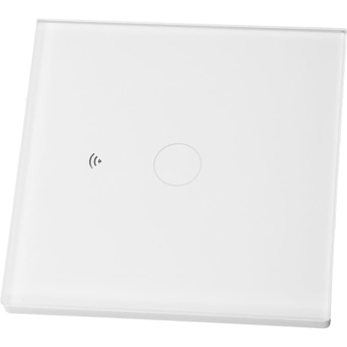 WiFi RF Lichtschakelaar Touch Control Waterdicht Glazen Paneel Ondersteunt Spraakbesturing Slimme Muurverlichting white