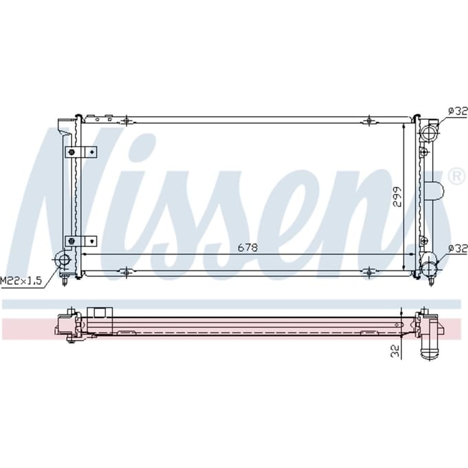 Radiator, motorkoeling NISSENS 640041