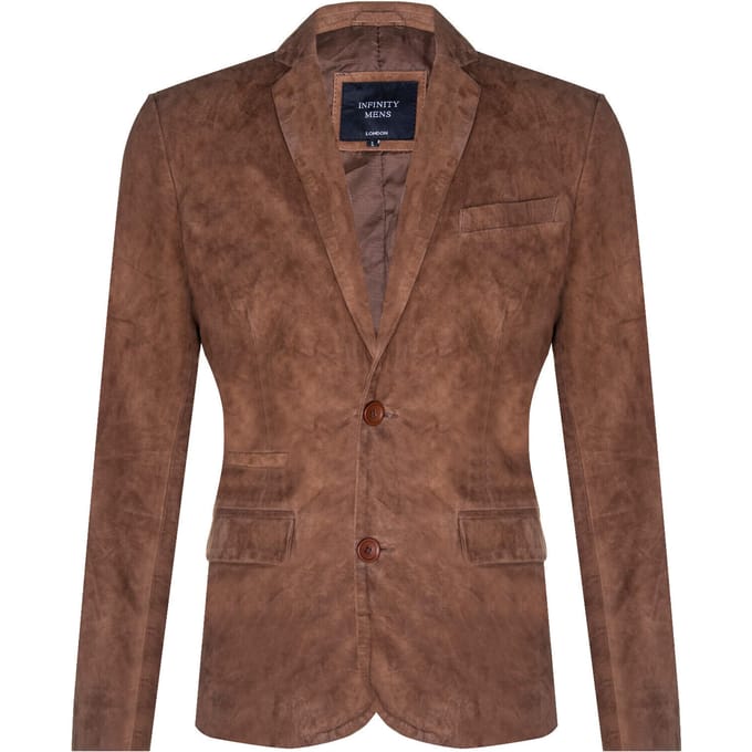 Blazer suède jas Zachte Italiaanse leren jas
