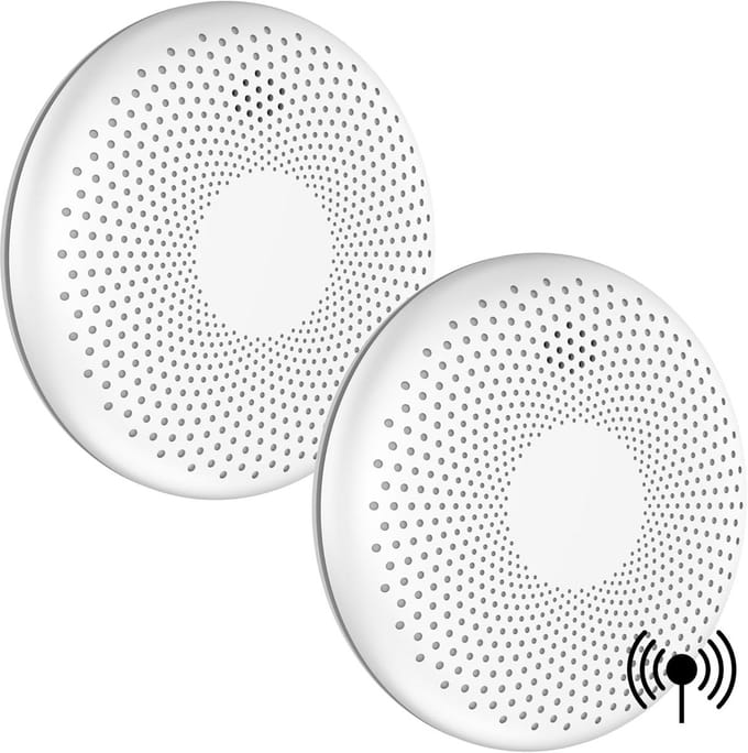 2-Pack Rookmelder en Koolmonoxidemelder Combi - 10 Jaar Batterij - Koppelbaar