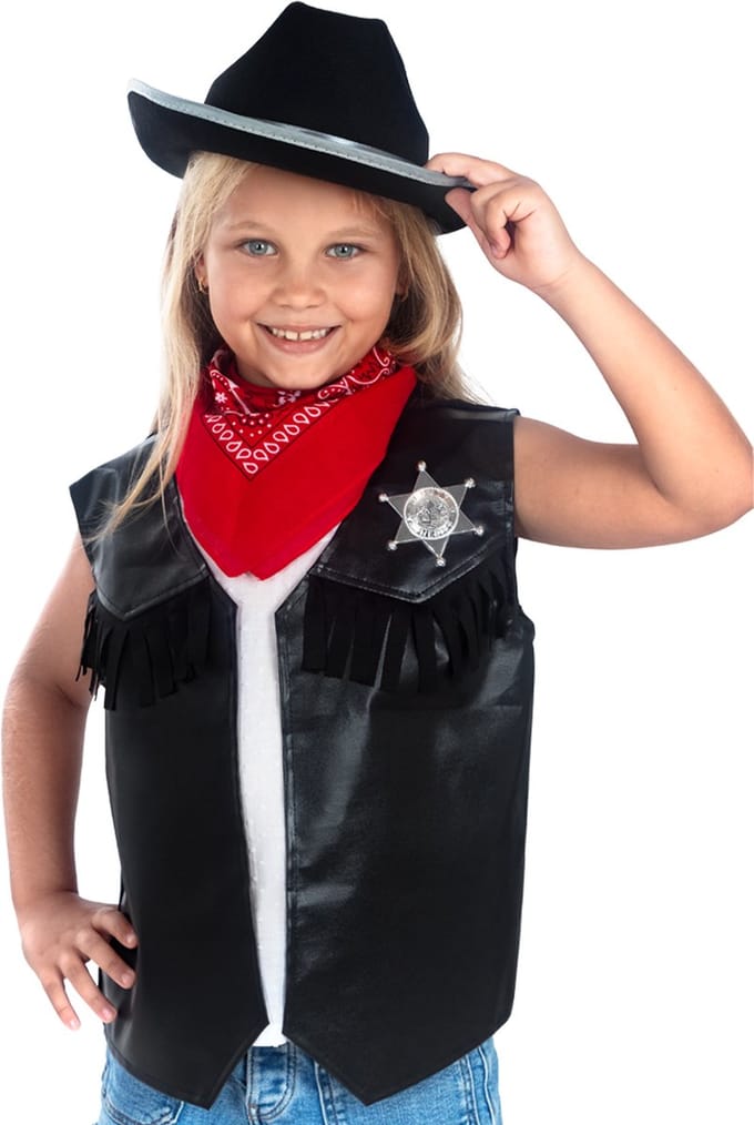FUNIDELIA Cowboy Kostuum voor Jongens - Bruin