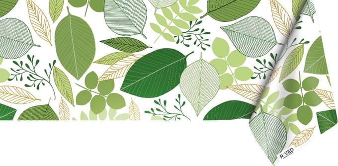 Raved Tafelzeil 140 cm x 280 cm – Grote Bladeren – Groen – PVC – Afwasbaar