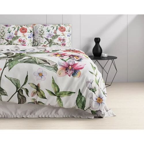 Dreamhouse Dekbedovertrek Ophelia Wit - Eenpersoons 140 x 200/220 cm + 1 kussensloop