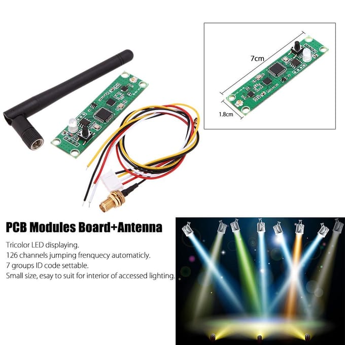 Draadloze DMX512 2.4G Led Podiumverlichting PCB Modules Board LED Controller Zender Ontvanger met Antenne