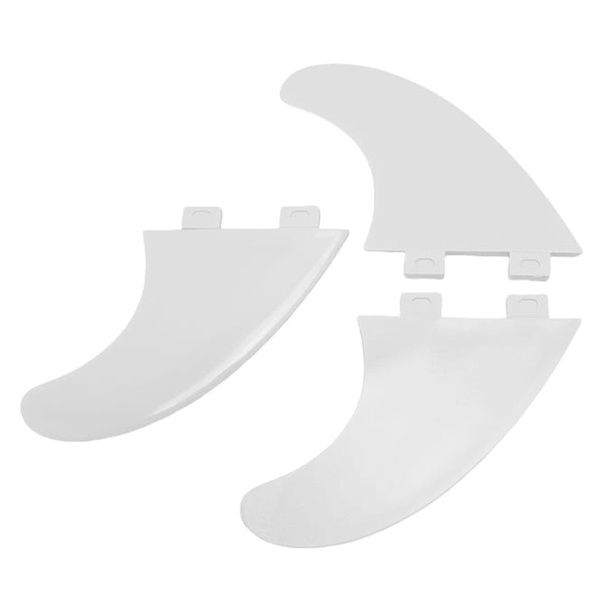 3 Stuks Surfplank Thruster Vinnen Set PVC Surfvin Links Rechts Midden Surfen Longboard Shortboard Accessoires white