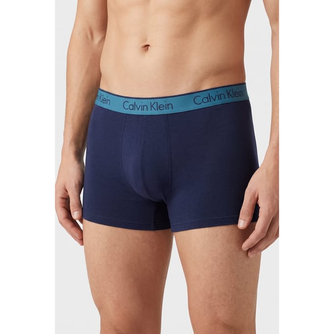 Calvin Klein 2-pack Trunk Bluesteel/bold Navy Größe: M | Unterhosen Outlet | Herren | Blau