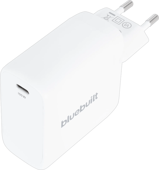 BlueBuilt 100W GaN Usb C Oplader Wit