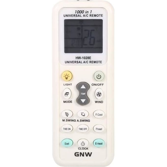 Universele afstandsbediening - Geweldig - K-1028E - Wit - Compatibel met de meeste airconditioners - 68g wit