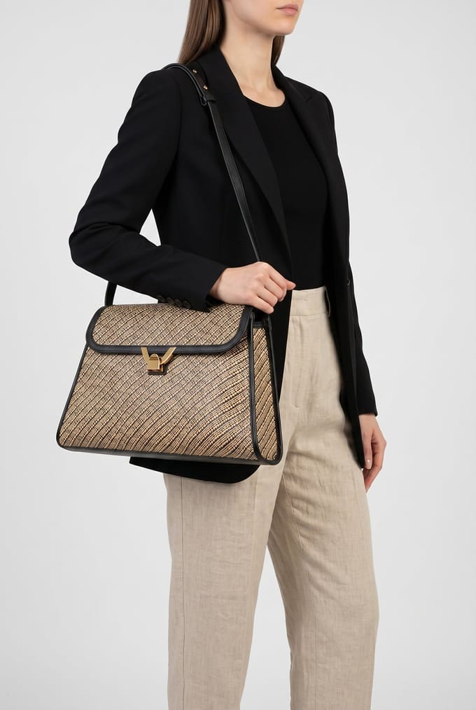 Coccinelle dew Bicolor Str Multi Noir/noir Größe: OS | Handtaschen Outlet | Damen