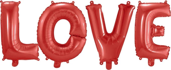Wefiesta Folieballon Love 42 Cm Rood