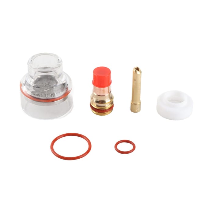 Kit d'accessoires pour torche de soudage WP Torche WP Lentille à gaz Bague de serrage Verre pour WP‑17 18 26 2.4mm (3/32in)