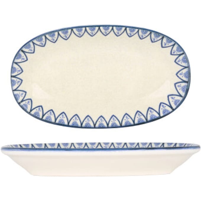 Bonna Serveerschaal - Esnaf - Porselein - 19x11 cm - set van 4