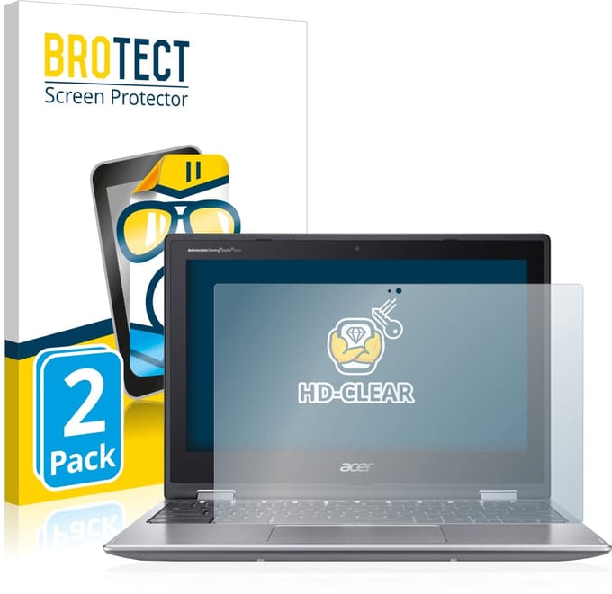 BROTECT - Screenprotector voor Acer Chromebook Spin 311 - Folie Beschermfolie transparant 2 Stuks