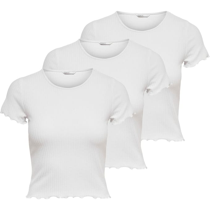 ONLY T-shirt ONLEMMA SHORT TOP 3P Set van 3