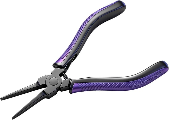 Platte Neus Tang - Model Tool - 3D Print Verwijderen - Ergonomische Grip - 14.7 cm - Zilver