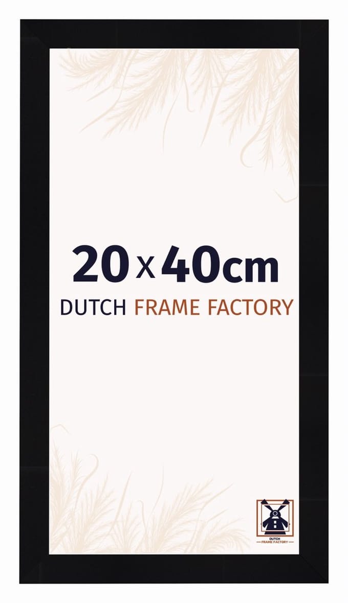 Fotolijst 20x40 cm - MDF - Zwart Hoogglans - Praag