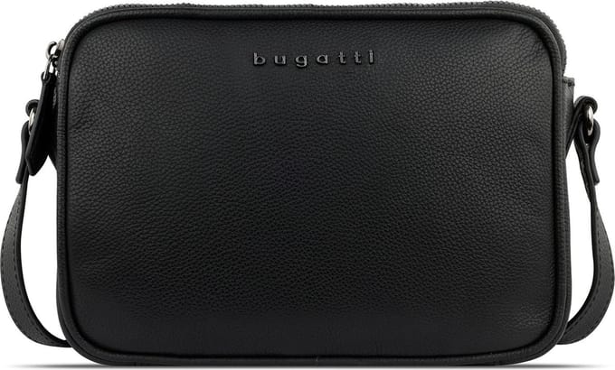 bugatti Schoudertas Bella Shoulder Bag With Double Zip Black Zwart