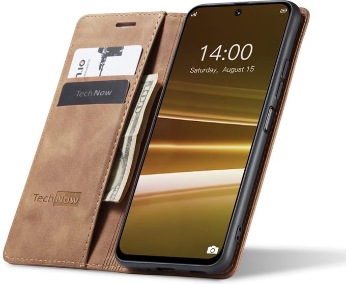 Hoesje geschikt voor HTC U23 Pro - Book Case Leer Slimline Bruin