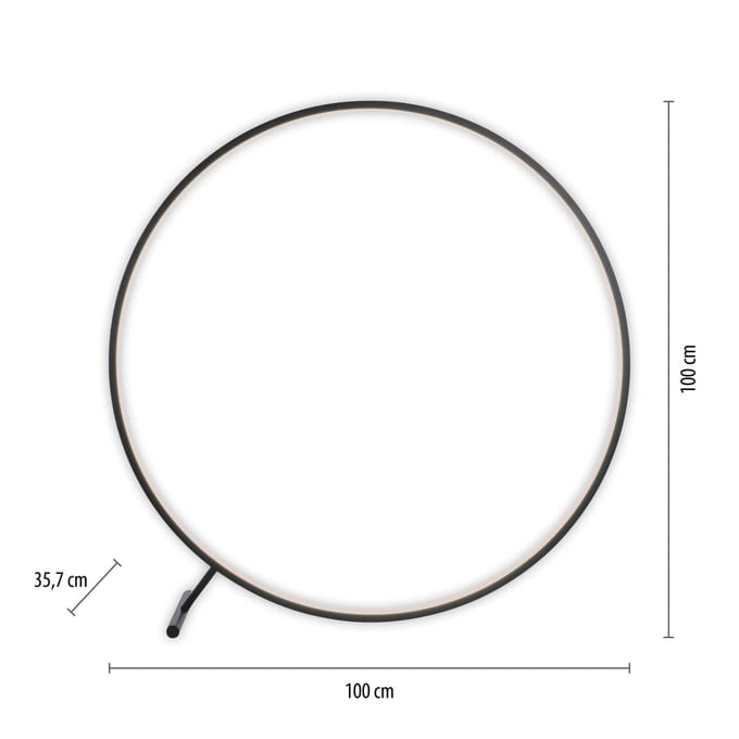 Paul Neuhaus LED vloerlamp Hula CCT met afstandsbediening Ø 100cm