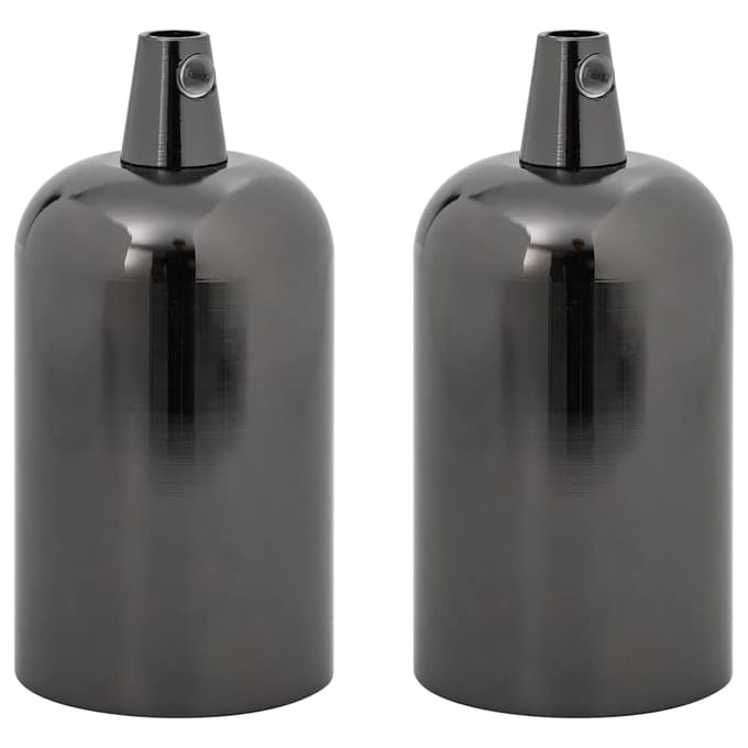 vidaXL Lamphouders 2 st glanzend zwart E27