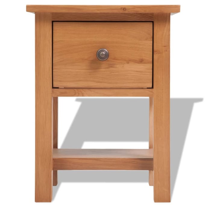 vidaXL - Nachtkastje - 36x30x47 - cm - massief - eikenhout