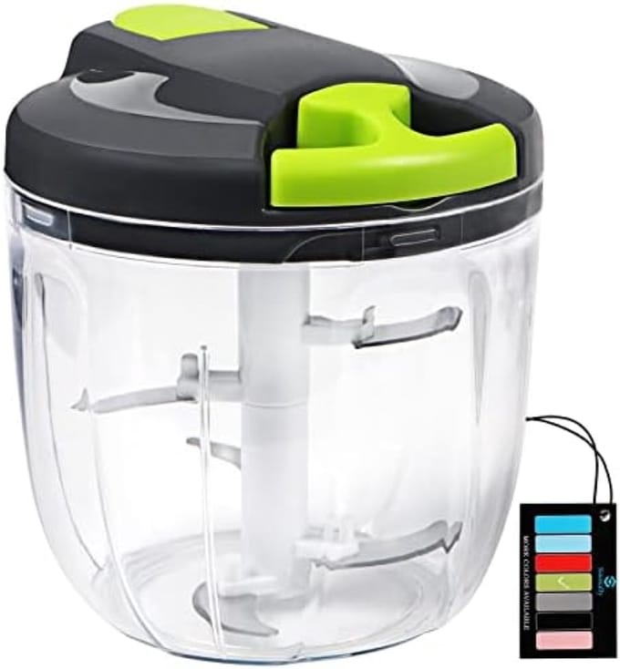 PromoHome Handmatige Groentehakker - 900ml Keukenhulp met Scherpe Messen