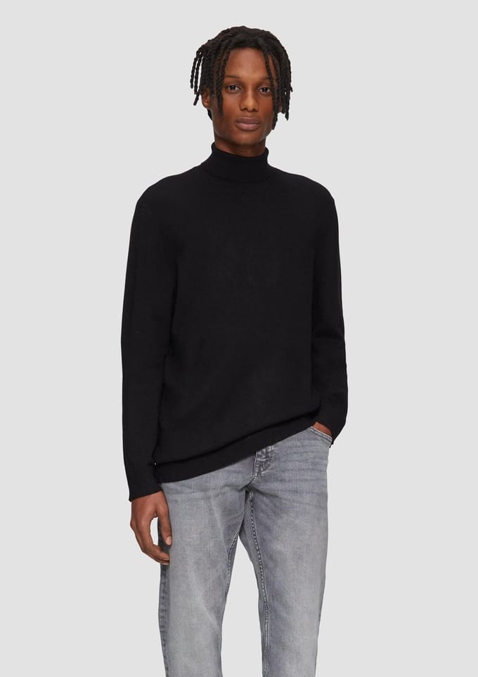 Qs Men-Pull--9999 GREY/BLACK-Maat XL