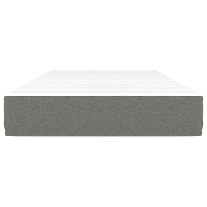 vidaXL - Pocketveringmatras - medium - 120x190x20 - cm - stof - donkergrijs
