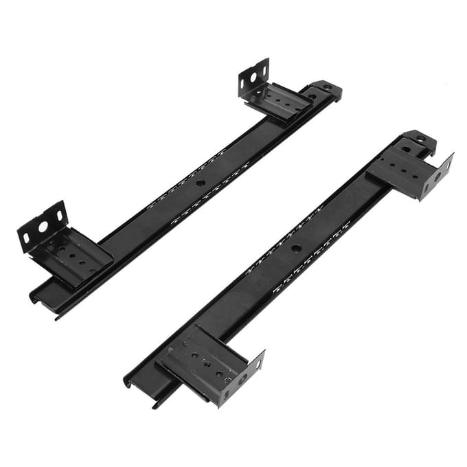 2 Stuks Verdikt Koudgewalst Staal Computerbureau Toetsenbord Schuifrail Beugel(zwart) black