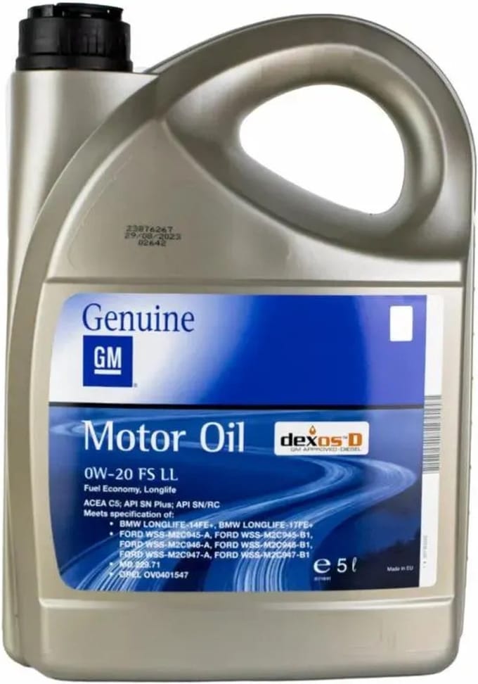 Opel GM Motor Oil FL LL Dexos D 0W20 - 5L