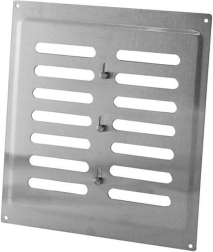 RVS Afsluitbaar Ventilatierooster 260 x 240 mm
