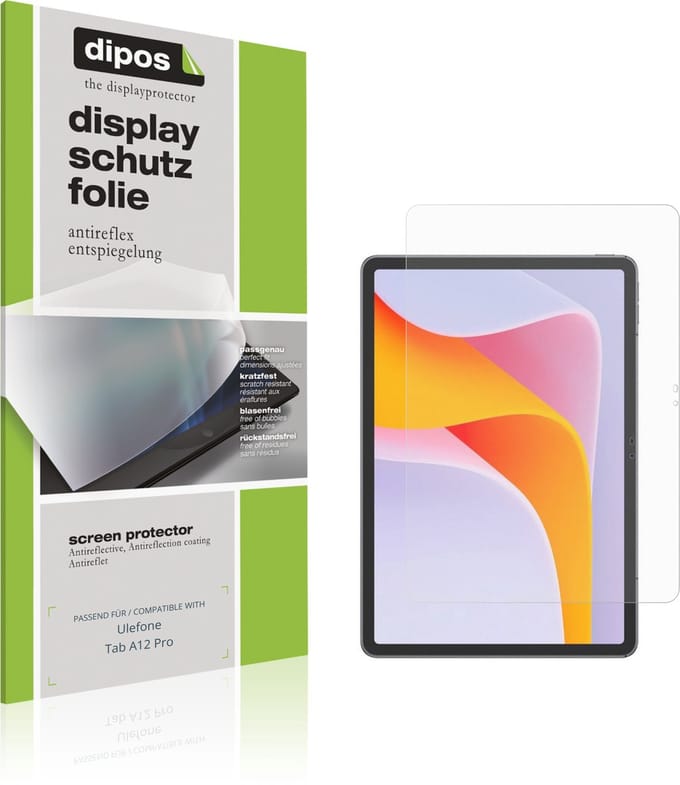 dipos – 2x Matte Beschermfolie geschikt voor Ulefone Tab A12 Pro | Krasbestendige & antireflecterende Screenprotector Ultra-Thin