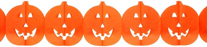 Horror/halloween thema feestslinger - Pompoenen - papier - 300 cm - Feestartikelen / versiering
