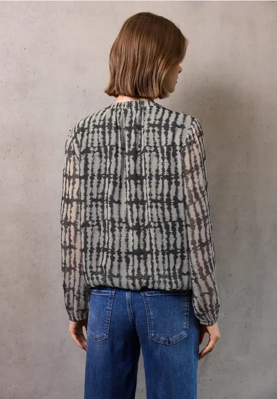 Tuniek van chiffon met V-hals