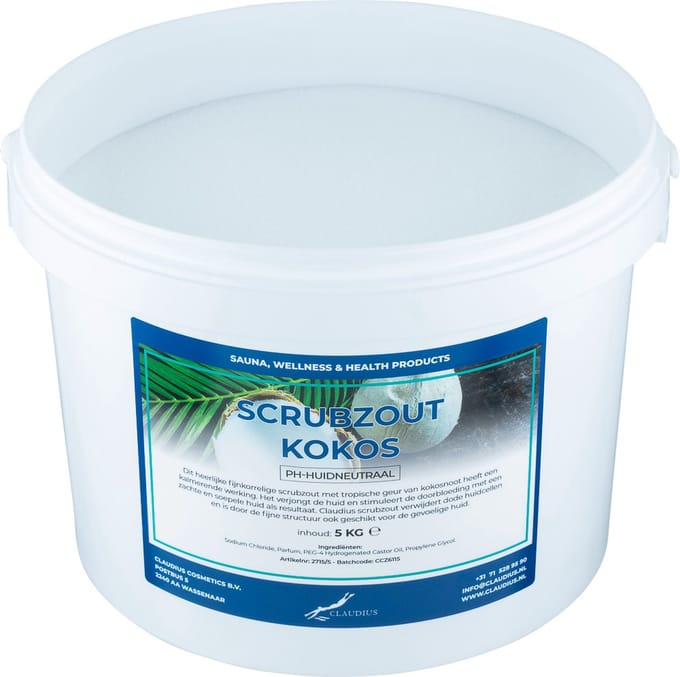Scrubzout Kokos - 5 KG - Hydraterende Lichaamsscrub
