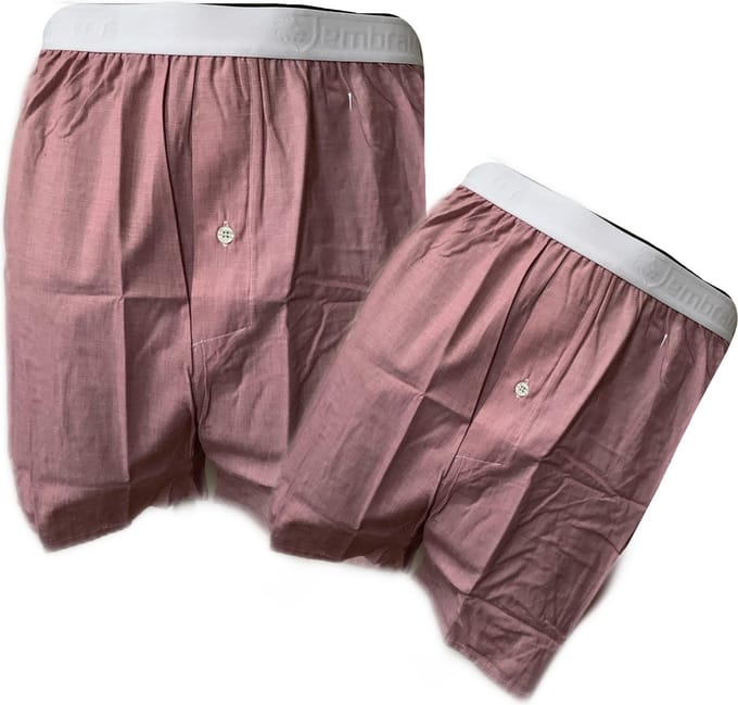 Embrator 2-stuks mannen Boxershorts geweven katoen rood/wit maat 3XL