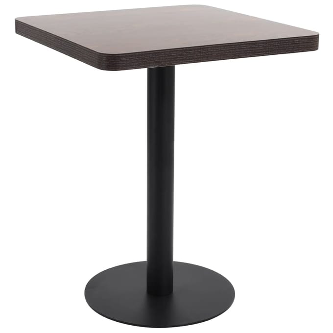 vidaXL - Bistrotafel - 60x60 - cm - MDF - donkerbruin