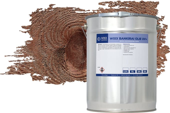 Wixx Bankirai Olie UV+ - 20L - Donker Eiken