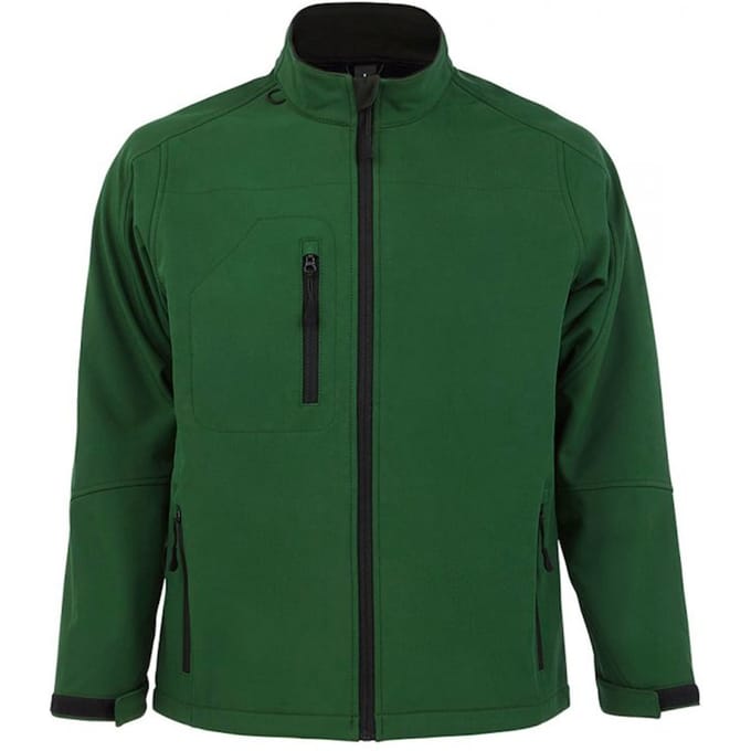 SOLS Heren Relax Soft Shell Jacket (ademend, winddicht en waterbestendig) (Fles groen)