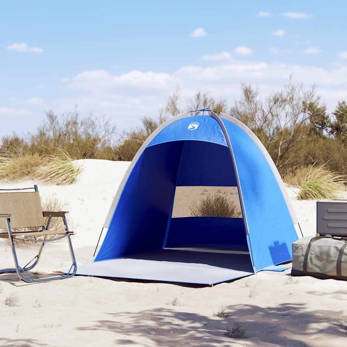 vidaXL - Strandtent - 3-persoons - waterdicht - azuurblauw