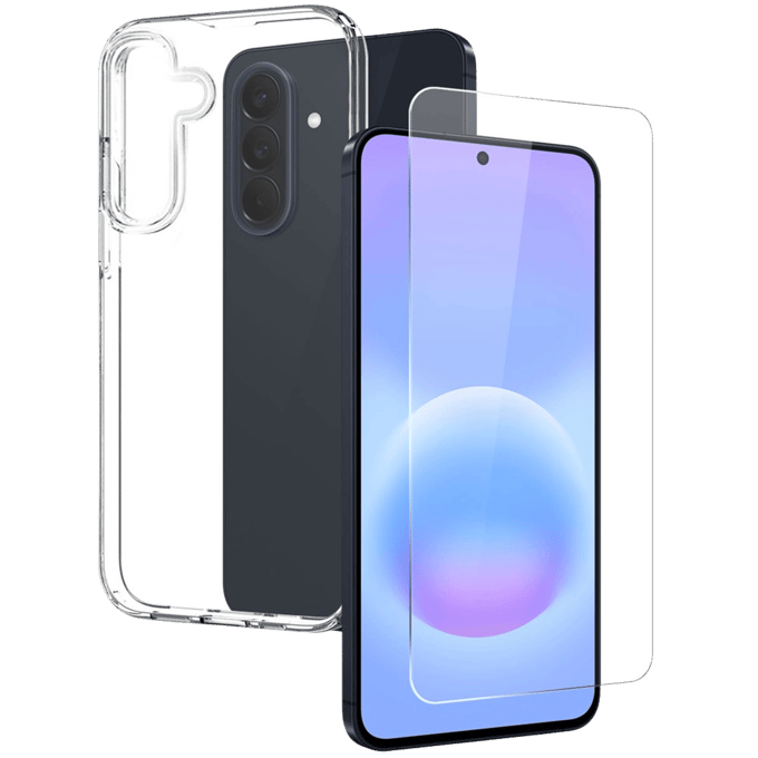 Northjo Samsung Galaxy A57 2-in-1 Hoesje en Screenprotector Transparant