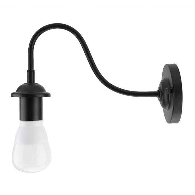 Applique murale simple en fer noir style vintage E27, 90-250 V black