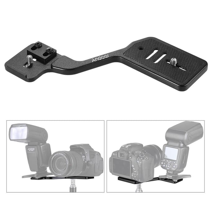 Nieuwe Aluminium Beugel Montage Houder met 1/4  Schroef voor Camera black