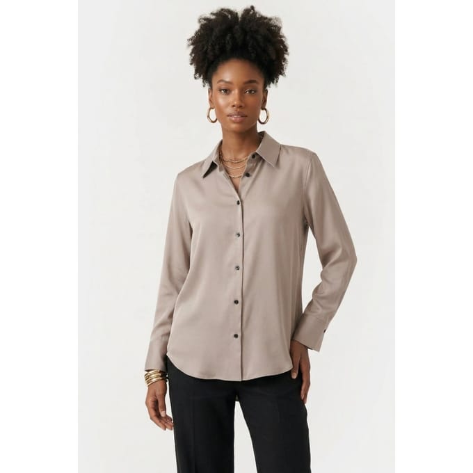 & Other Stories Clarice Shirt Beige Größe: M | Business hemden Outlet | Damen | Braun