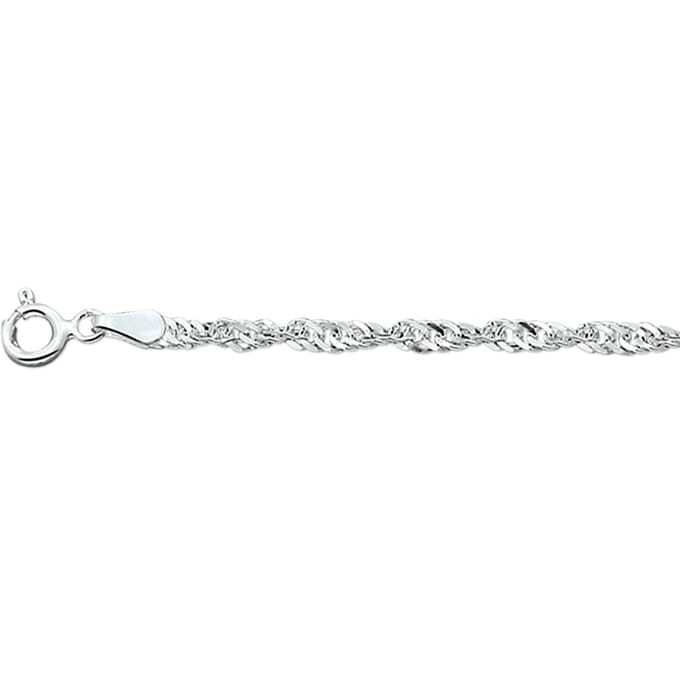 Glams armband singapore 2,25 mm - Zilver