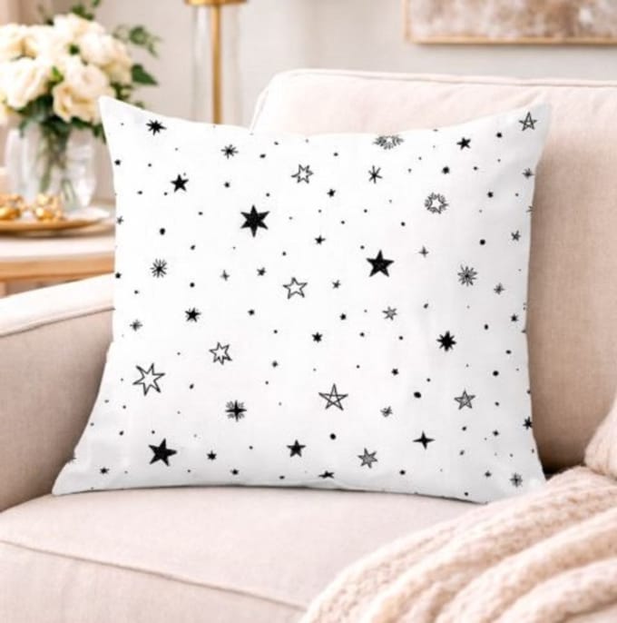 Black & White Living Collection Kussenhoes - 45 x 45 cm