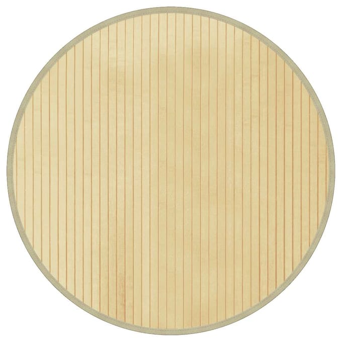 vidaXL - Vloerkleed - rond - 60 - cm - bamboe - lichtnaturel