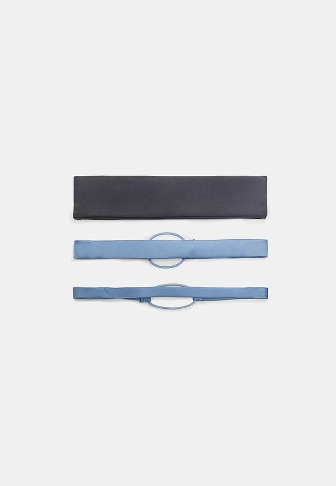 Stradivarius Set van 3 elastische sport-haarbanden  Grijs OS