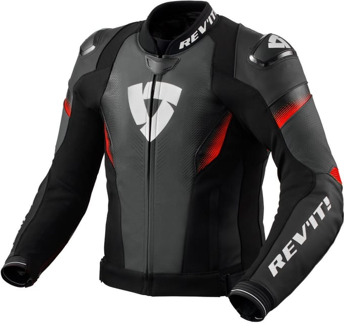 REV’IT! Control Zwart Neon Rood Motorjas - Maat 50 - Jas